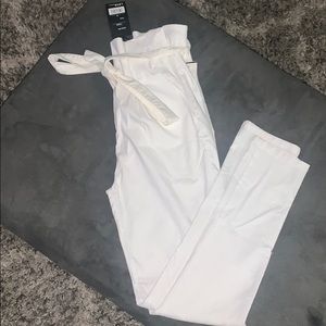 White high waisted pants